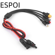 ESPOI  Panel Extension Cable, 4 in 1 30A  Wire, Connector MC4 to DC5521 7909 XT60 Female Connector 1