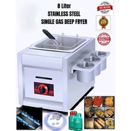 8L Comercial gas Deep Fryer dapur goreng gas frying stove kentang goreng gas cooker deep Fryer machine