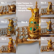 Paket Teko Alumunium / Stainless steel/ Termos ukuran 1L+ Nampan Kecil / Sedang / Besar + 1 lusin ge