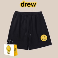 กางเกงขาสั้นทรงหลวม 5 นิ้ว Drew House สำหรับผู้ชายและผู้หญิง กางเกงขายาวทรงหลวมสไตล์อเมริกันสตรีทแฟช
