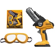 [KST] Mainan Gergaji Mesin Power Tools Anak Laki Laki Suara Realistis Kacamata Pengaman Cowok