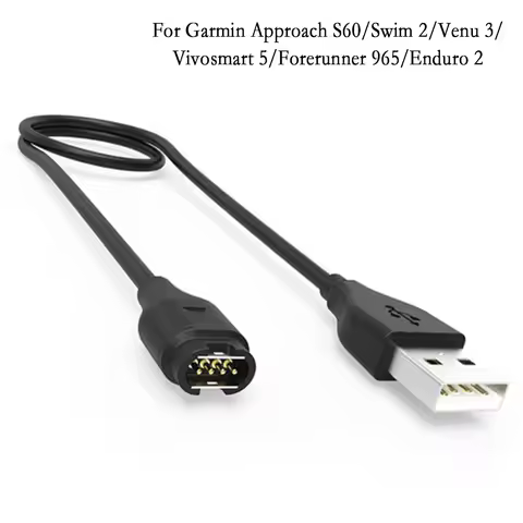 For Garmin D2/Fenix 7 Watch Charge 100cm Charger Cable For Garmin Venu 3/2 Plus USB Charging Adapter