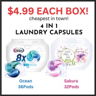 4 In 1 Laundry Capsule Laundry Pod Laundry Pods Laundry Detergent Washing Ocean Sakura