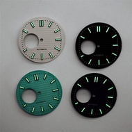 30.5MM New Hollow Watch Dial Green Luminous Replacement Dial for NH35/NH36/NH38/4R/6R Movement