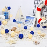 創意燈飾 籐球燈串 插座款 藍色寶石 長度3M LED氣氛燈 聖誕節