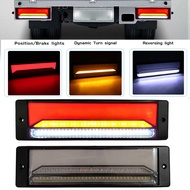 2pcs 1pair 12V 24V LED Tail Light Brake Light Flowing Turn Signal Light Reversing Light for Truck Trailers