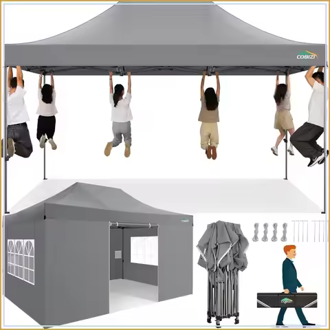 10x15 Heavy Duty Pop up Canopy Tent with Sidewalls for Outdoor Events
