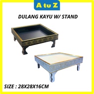 Dulang Hantaran Kayu Wooden Tray Kahwin With Stand Berkaki Kerawang Gold Silver Metalic Kahwin Nikah