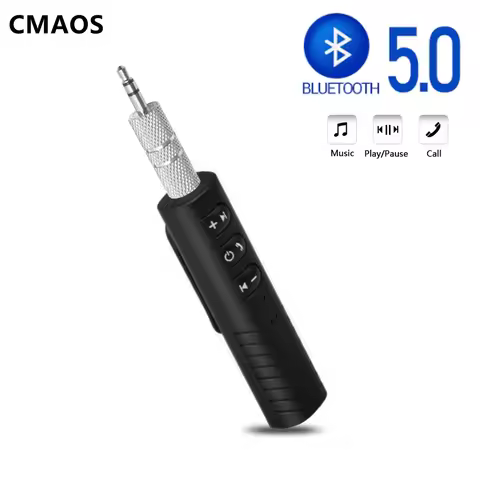 CMAOS Wireless Bluetooth 5.0 Receiver Transmitter Adapter 3.5mm Jack For Car Music Audio Aux A2dp He
