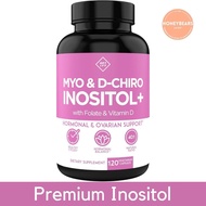 Premium Inositol Supplement - Myo-Inositol & D-Chiro Inositol Plus Folate & Vitamin D, PCOS Suppleme