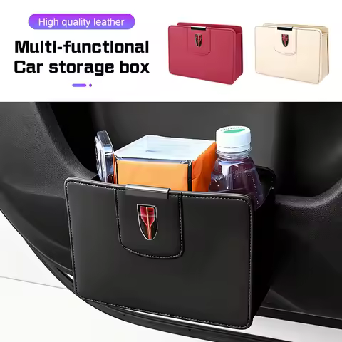 For Hongqi H5 E-HS9 HS5 H9 HS9 L5 S9 H7 HS7 H6 N701 N501 Hanging Garbage Bag Trash Can Leather ,Car 