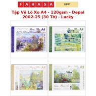 XO A4 Spring Drawing Notebook - 120gsm - Depai 2002-25 (30 Sheets) - Lucky Holiday/Record/Share Roma