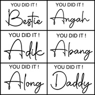 STICKER YOU DID IT - SIZE A4