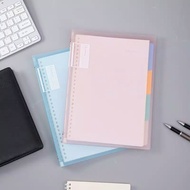 Transparent Color Binder A5 & B5 Plastic & Iron Ring Binder Deli 20 Holes & 26 Holes - ATK