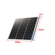 【12BB】100/200 Watts Solar Panel Dual Glass Full Power Monocrystalline Silicon Solar Panel 18V 24V So