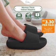 EzLife [CLEARANCE] Woman Indoor Slipper Thick Sole Bathroom Anti Slip Slippers Home Sandas Kasut Rum