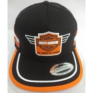 Snapback cap topi VINTAGE harley davidson motor cycles USA 3 line