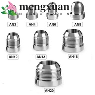 MENGXUAN Silver Male Aluminium Weld, Aluminum AN4-AN20 Straight Male Weld Fitting Adapter, Silver Ro