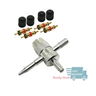 4 in 1 Tire Leakage Valve Core Tires Stones Dust Remover Installer Inner and Outer Valve re-threader