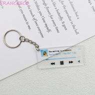 FRANCESCO Singer Taylor Swift Keychain, Singer Mini Taylor Swift CD 1989 Pendant, Star Fashion Interesting Creative Song Player Acrylic Keyring Couple