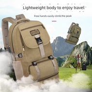 bag sekolah beg perempuan Beg galas kanvas tebal baru dapat diperluas 65 liter, beg gunung berkapasi