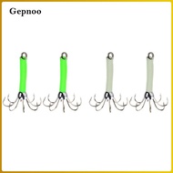 Gepnoo Lots 2 Fishing Lures Squid Jigs Hooks with 8 Hook Design Umbrella-Shaped