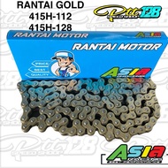 GOLD RACING CHAIN 415H-112 THIN CHAIN 415-128 HSBT GOLD CHAIN HEAVY DUTY 415-130 STRONG ASIA RACING