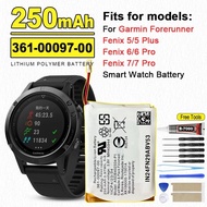 Brand-New battery 361-00097-00 For Fenix 5 / 5Plus 6 / 6Pro For Fenix7 / Fenix 7Pro  Watch + Free To