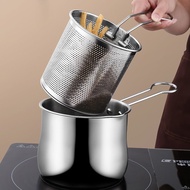 Thickened Stainless Steel Deep Fryer Household Small Fryer Multi-Functional Filter Oil-Saving Deep F
