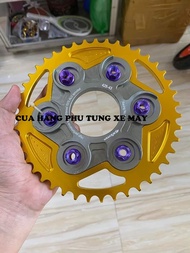 Dĩa nhôm 7075 gắn xe Ex150 2 tầng - 43 răng
