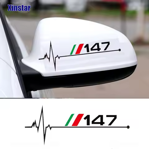 2Pcs Rearview Mirror Sticker For Alfa Romeo 147 Auto Accessories