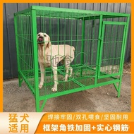 ‍🚢aSlow Dog Cage Solid Steel Welding Dog Cage Police Dog Large Dog Outdoor Dog Cage Dog Farm Dedicated Large Dog Cage