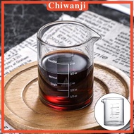 [Chiwanji] Clear Glass Espresso Glass Measuring Cup for Measurement 3.38