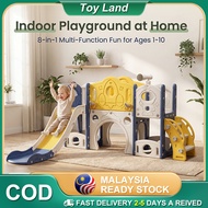 🔥Hight Fence 🔥Foldable Playground Kids Slide Slide for kids gelongsor kanak kanak Indoor Swing Baske