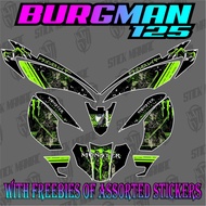 Suzuki Burgman 125 decals sticker, Laminated