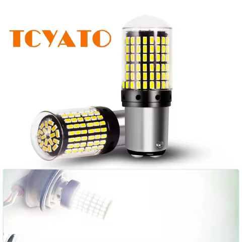 2Pcs 1156 BA15S P21W BAU15S PY21W T20 7440 W21W 3157 1157 P21/5W W21/5W LED Bulbs 144smd led CanBus 