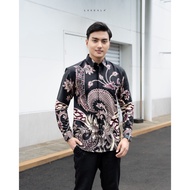 Laskala Batik Premium Juang Kemeja Batik Pria Slimfit Lengan Panjang