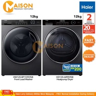 [Combo] Haier Inverter Front Load Washer 12KG HW120-BP14959S8 + Haier Inverter Heatpump Dryer 12KG H
