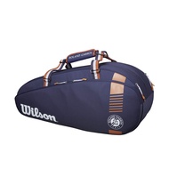テニス バドミントン ラケット バッグ ROLAND GARROS TEAM 6PK(ローランド ギャロス ツアー チーム 6パック) 76x25x34cm ラケット6本収納 ネイビー × クレイ W
