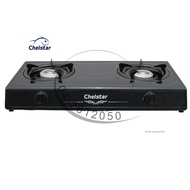 Chelstar Dapur Gas 2 Tungku(J-4000K)Chelstar Double Burner Table Top(J-4000K)Chelstar燃气双头灶台(J-4000K)