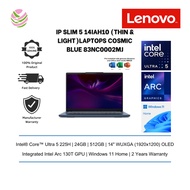Lenovo IdeaPad Slim 5 14IAH10 83NC0002MJ Laptop (CU5-225H 4.90GHz,512GB SSD,24GB D5,Intel Arc,14" WU