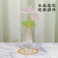 Crystal Glass Crafts Lotus Lotus Decoration Living Room Desk Home Bedroom Decorations