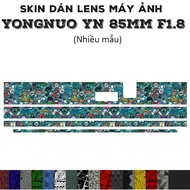 Yongnuo YN 85mm f1.8 Lens Skin (Many models) | Decal Film 3M 85mm camera lens protection sticker