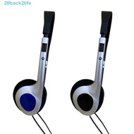 BACK2LIFE Retro Headphone, Over Ear Earbud Wired Y2k Headphones, Personality Blue Black 80s 90s Vint