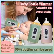 CUBY Baby Bottle Warmer, Baby Bottle Insulation Cover Bottle Warmer with Quick Charge, Portable Bottle Warmer Adjustable Milk Warmer with Temperature Control, Baby Warmer Bottle for Home/Family Travel