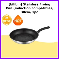 [bilibin] Stainless Frying Pan (induction compatible), 30cm, 1pc / Korean Frying Pan / Induction Com