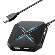 (WBNC) 10-In-1 USB HUB Dock StationUSB Audio Adapter for PC Laptops Desktops Stereo Sound Card with