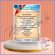 ✤ ℗ ∆ Laminated Wall Poster Decor LUPANG HINIRANG PANATANG MAKABAYAN