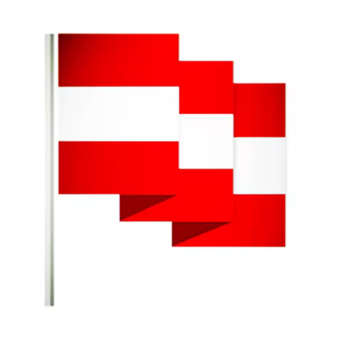 2025 New DE 8Lines Icam Oscam Austria 4K Flags for Outdoor Europe 6*12cm Flags