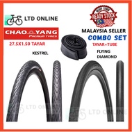 ChaoYang (650x38B) 27.5x1.50 Road Wired Tire/tyre/tayar tube combo basikal Bicycle